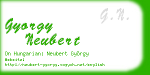 gyorgy neubert business card